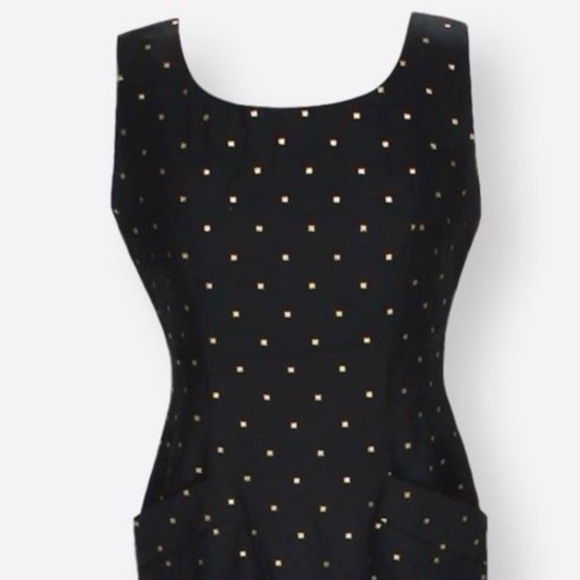 Vintage Dress with gold squares and POCKETS - Picture 10 of 10